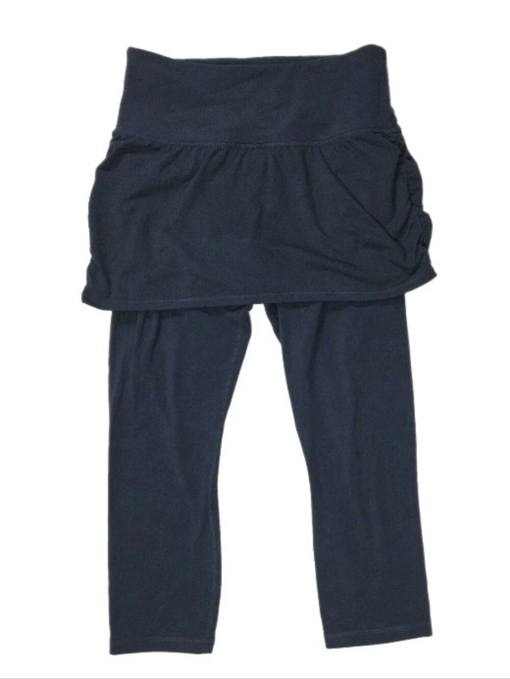 Athleta Elation 2 In 1 Capri Skirted Leggings Women's Size S Navy Blue Sporty